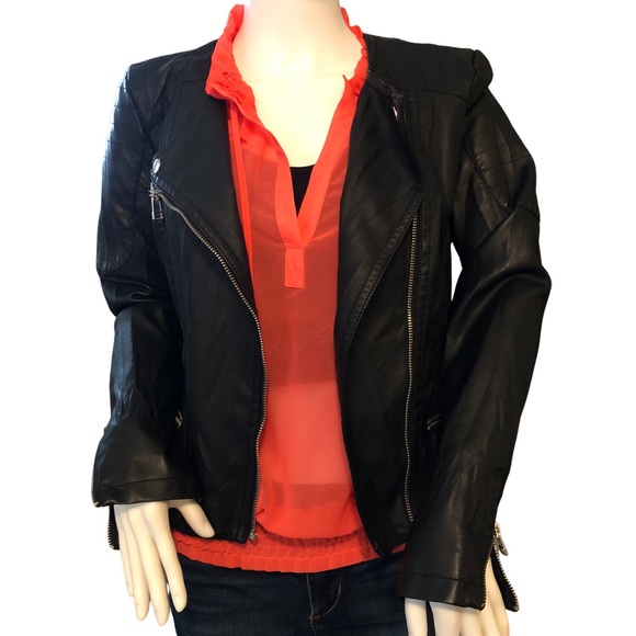 GUESS Women's Orange Salmon V-Neck Top Sheer Elastic Blouse Size SP Summer Light - Picture 10 of 10